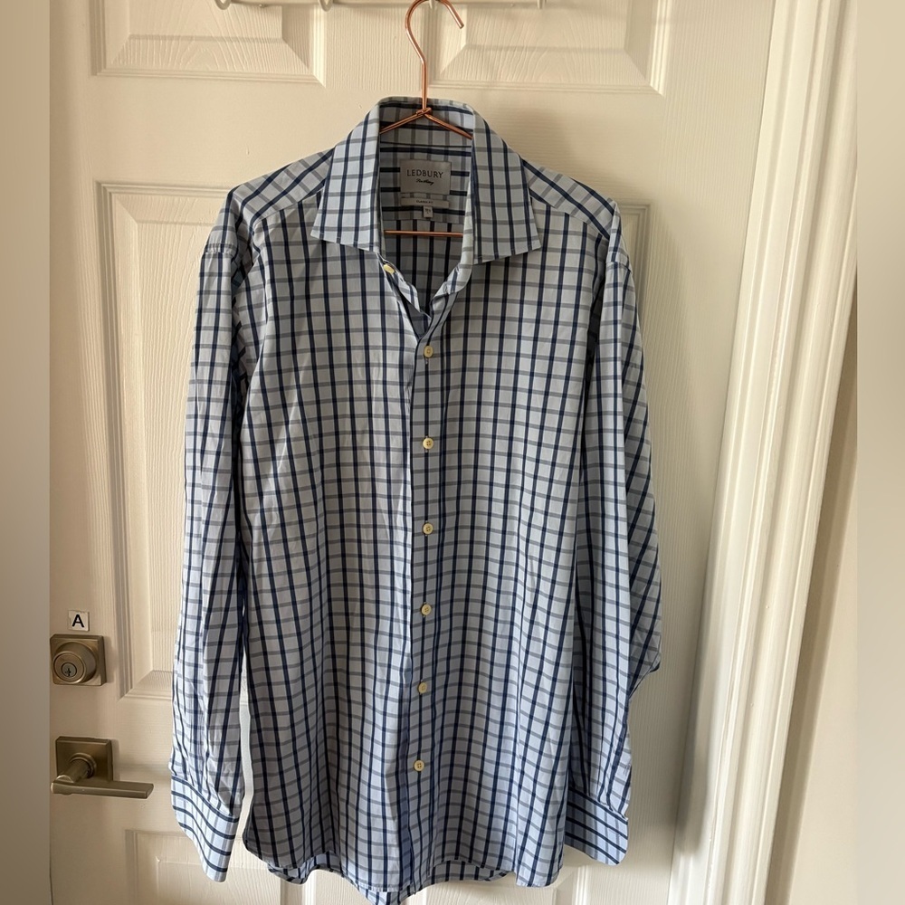 Ledbury button down shirt Size 16 1/2 L - Picture 2 of 5